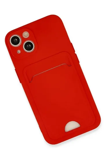 Newface iPhone 13 Kılıf Kelvin Kartvizitli Silikon - Kırmızı resmi