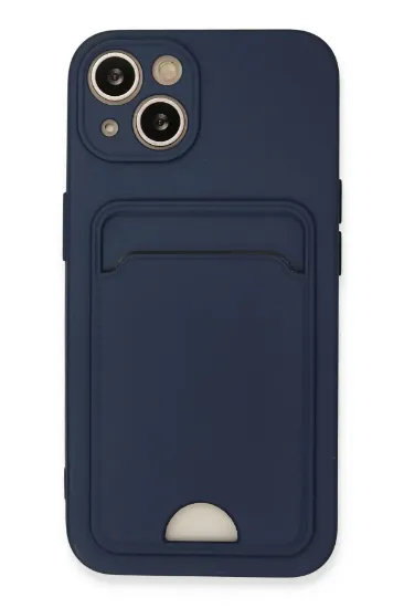 Newface iPhone 13 Kılıf Kelvin Kartvizitli Silikon - Lacivert resmi