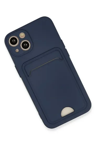 Newface iPhone 13 Kılıf Kelvin Kartvizitli Silikon - Lacivert resmi