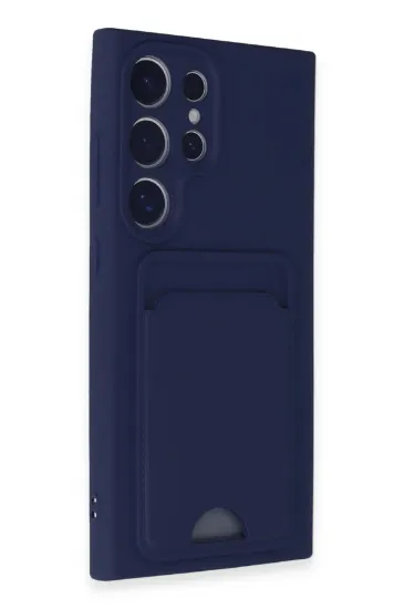 Newface Samsung Galaxy S24 Ultra Kılıf Kelvin Kartvizitli Silikon - Lacivert resmi