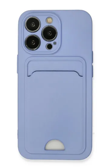 Newface iPhone 13 Pro Kılıf Kelvin Kartvizitli Silikon - Lila resmi