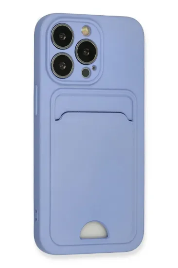 Newface iPhone 13 Pro Kılıf Kelvin Kartvizitli Silikon - Lila resmi