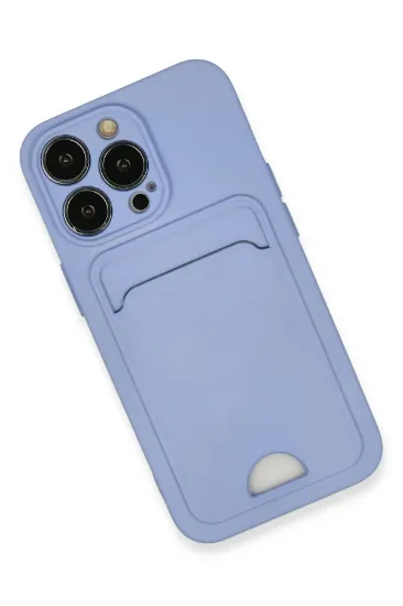 Newface iPhone 13 Pro Kılıf Kelvin Kartvizitli Silikon - Lila resmi