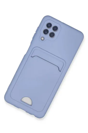 Newface Samsung Galaxy A22 Kılıf Kelvin Kartvizitli Silikon - Lila resmi