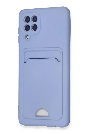 Newface Samsung Galaxy A22 Kılıf Kelvin Kartvizitli Silikon - Lila resmi