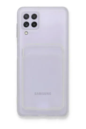 Newface Samsung Galaxy A22 Kılıf Kart Şeffaf Silikon - Şeffaf resmi