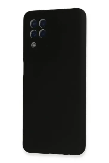 Newface Samsung Galaxy A22 Kılıf Nano içi Kadife Silikon - Siyah resmi