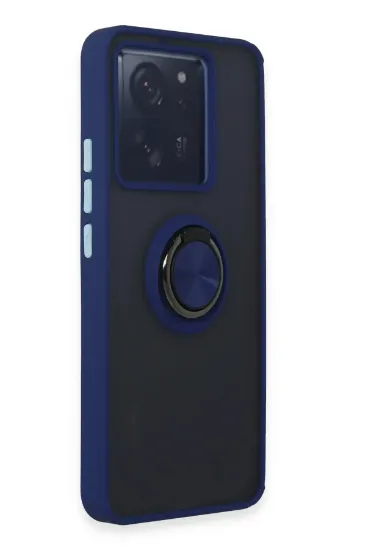 Newface Xiaomi Mi 13T Kılıf Montreal Yüzüklü Silikon Kapak - Lacivert resmi