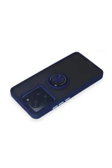 Newface Xiaomi Mi 13T Kılıf Montreal Yüzüklü Silikon Kapak - Lacivert resmi