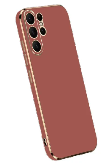 Newface Samsung Galaxy S24 Ultra Kılıf Volet Silikon - Kırmızı resmi
