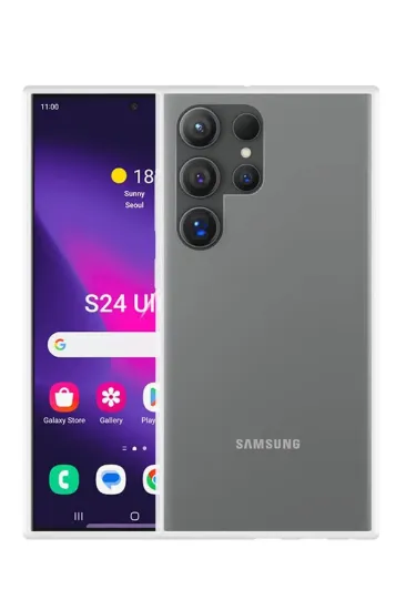 Newface Samsung Galaxy S24 Ultra Kılıf Lüx Şeffaf Silikon resmi