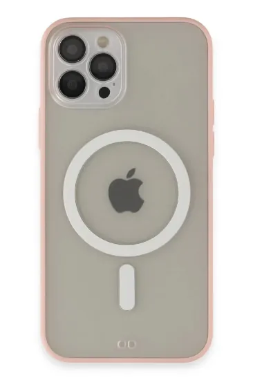 Newface iPhone 12 Pro Max Kılıf Grand Magneticsafe Kapak - Pembe resmi