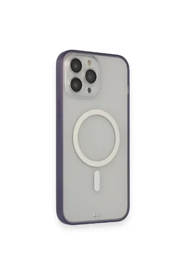 Newface iPhone 14 Pro Kılıf Grand Magneticsafe Kapak - Mor resmi