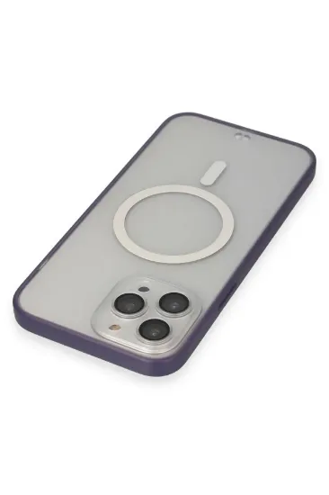 Newface iPhone 14 Pro Kılıf Grand Magneticsafe Kapak - Mor resmi