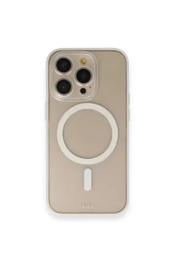 Newface iPhone 14 Pro Max Kılıf Grand Magneticsafe Kapak - Beyaz resmi