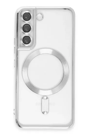 Newface Samsung Galaxy S22 Kılıf Kross Magneticsafe Kapak - Gümüş resmi