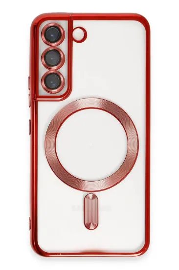 Newface Samsung Galaxy S22 Kılıf Kross Magneticsafe Kapak - Kırmızı resmi