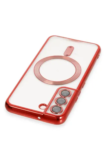 Newface Samsung Galaxy S22 Kılıf Kross Magneticsafe Kapak - Kırmızı resmi