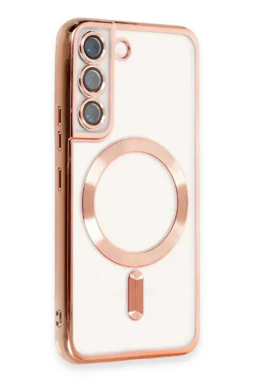 Newface Samsung Galaxy S22 Kılıf Kross Magneticsafe Kapak - Rose resmi