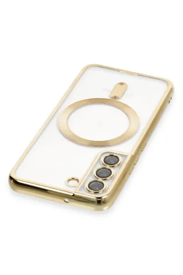 Newface Samsung Galaxy S22 Kılıf Kross Magneticsafe Kapak - Gold resmi