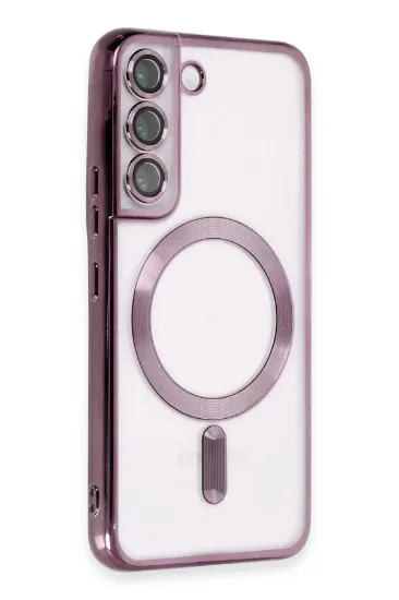 Newface Samsung Galaxy S22 Kılıf Kross Magneticsafe Kapak - Mor resmi