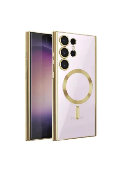 Newface Samsung Galaxy S23 Ultra Kılıf Kross Magneticsafe Kapak - Gold resmi