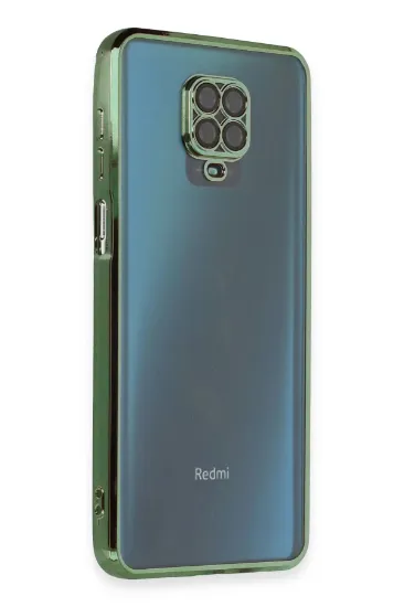 Newface Xiaomi Redmi Note 9 Pro Kılıf Razer Lensli Silikon - Yeşil resmi