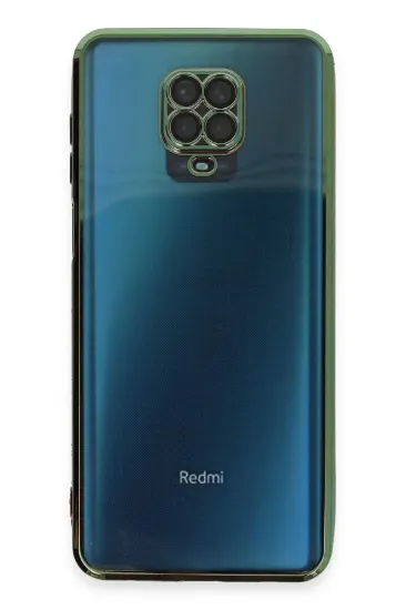 Newface Xiaomi Redmi Note 9 Pro Kılıf Razer Lensli Silikon - Yeşil resmi