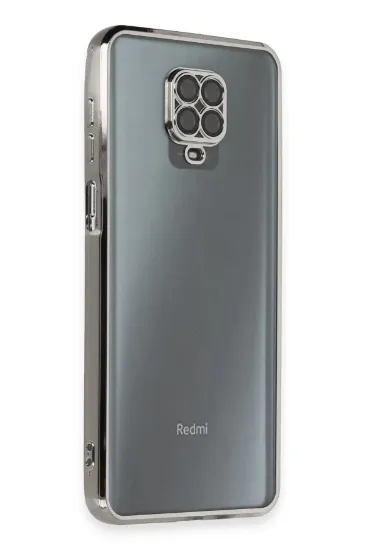 Newface Xiaomi Redmi Note 9 Pro Kılıf Razer Lensli Silikon - Gümüş resmi