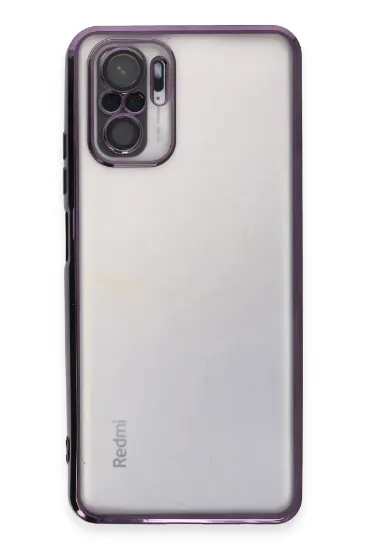 Newface Xiaomi Redmi Note 10 Kılıf Razer Lensli Silikon - Mor resmi