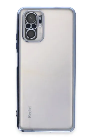 Newface Xiaomi Redmi Note 10 Kılıf Razer Lensli Silikon - Açık Mavi resmi