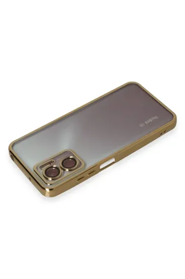 Newface Xiaomi Redmi 10 5G Kılıf Razer Lensli Silikon - Gold resmi