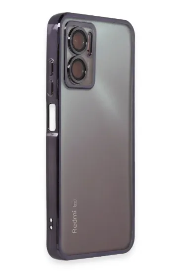 Newface Xiaomi Redmi 10 5G Kılıf Razer Lensli Silikon - Mor resmi