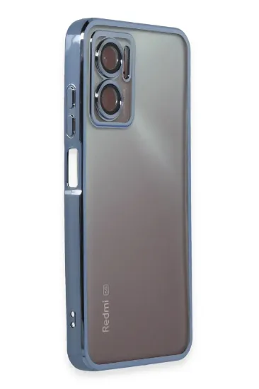 Newface Xiaomi Redmi 10 5G Kılıf Razer Lensli Silikon - Açık Mavi resmi