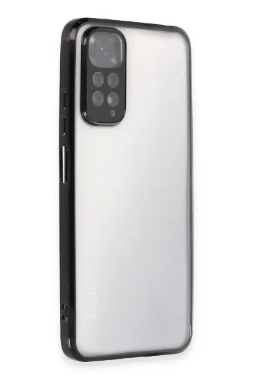 Newface Xiaomi Redmi Note 11 Kılıf Razer Lensli Silikon - Siyah resmi