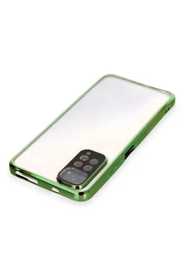 Newface Xiaomi Redmi Note 11 Kılıf Razer Lensli Silikon - Yeşil resmi