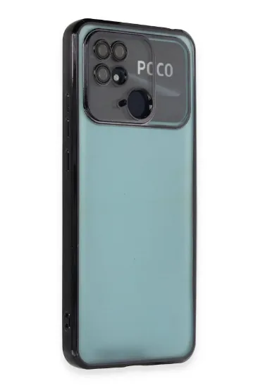 Newface Xiaomi Redmi 10C Kılıf Razer Lensli Silikon - Siyah resmi