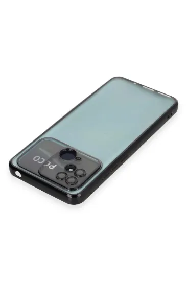 Newface Xiaomi Redmi 10C Kılıf Razer Lensli Silikon - Siyah resmi