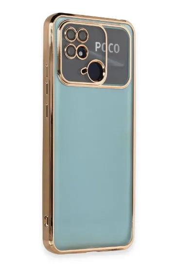 Newface Xiaomi Redmi 10C Kılıf Razer Lensli Silikon - Gold resmi