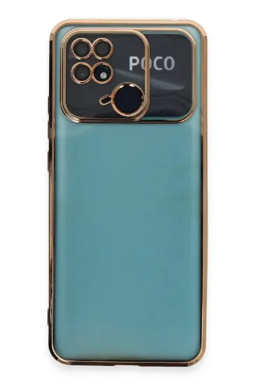 Newface Xiaomi Redmi 10C Kılıf Razer Lensli Silikon - Gold resmi