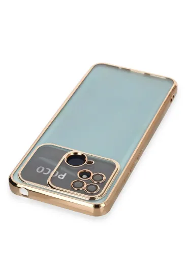 Newface Xiaomi Redmi 10C Kılıf Razer Lensli Silikon - Gold resmi