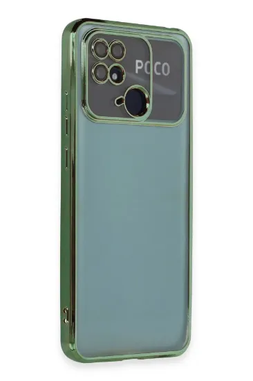 Newface Xiaomi Redmi 10C Kılıf Razer Lensli Silikon - Yeşil resmi
