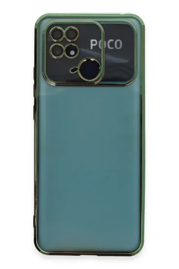 Newface Xiaomi Redmi 10C Kılıf Razer Lensli Silikon - Yeşil resmi