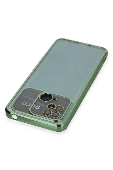 Newface Xiaomi Redmi 10C Kılıf Razer Lensli Silikon - Yeşil resmi