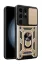 Newface Samsung Galaxy S24 Ultra Kılıf Pars Lens Yüzüklü Silikon - Gold resmi