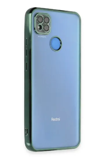 Newface Xiaomi Redmi 9C Kılıf Razer Lensli Silikon - Yeşil resmi