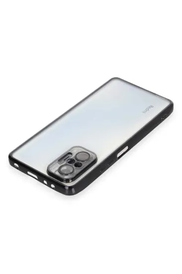 Newface Xiaomi Redmi Note 10 Pro Kılıf Razer Lensli Silikon - Siyah resmi