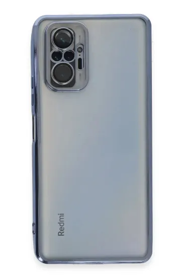 Newface Xiaomi Redmi Note 10 Pro Kılıf Razer Lensli Silikon - Açık Mavi resmi