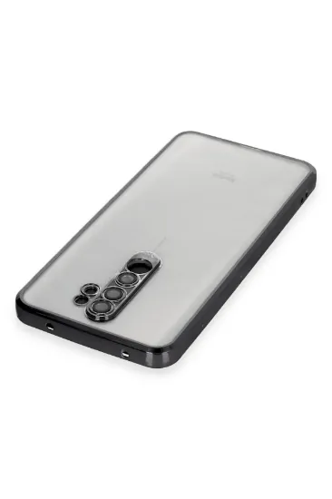 Newface Xiaomi Redmi Note 8 Pro Kılıf Razer Lensli Silikon - Siyah resmi