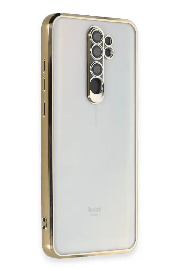 Newface Xiaomi Redmi Note 8 Pro Kılıf Razer Lensli Silikon - Gold resmi